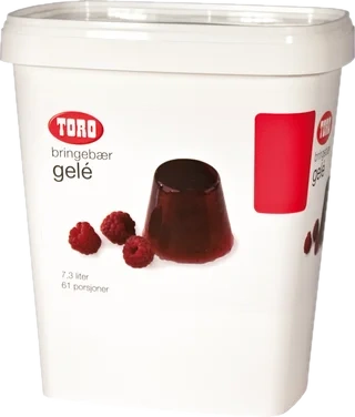 Bringebærgele 1,7 Kg Gir 7,3 Liter