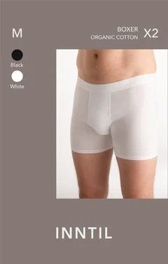 Men's Boxer, 2-pack, Black/white, M