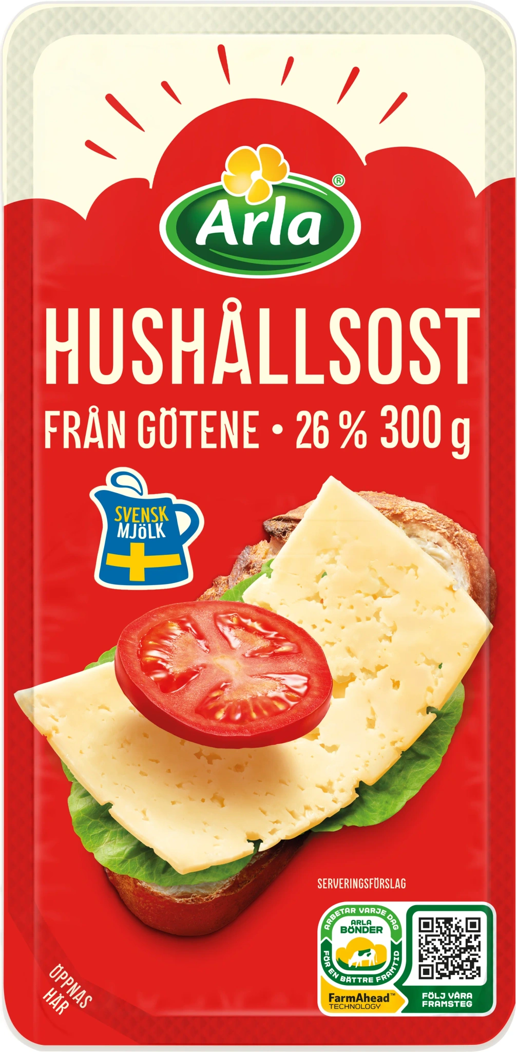 Götene Hushållsost skivad ost 26%