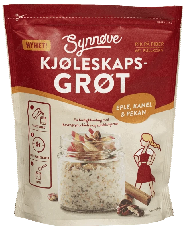 Synnøve Kjøleskapsgrøt Eple/Kanel/Pekan 300g