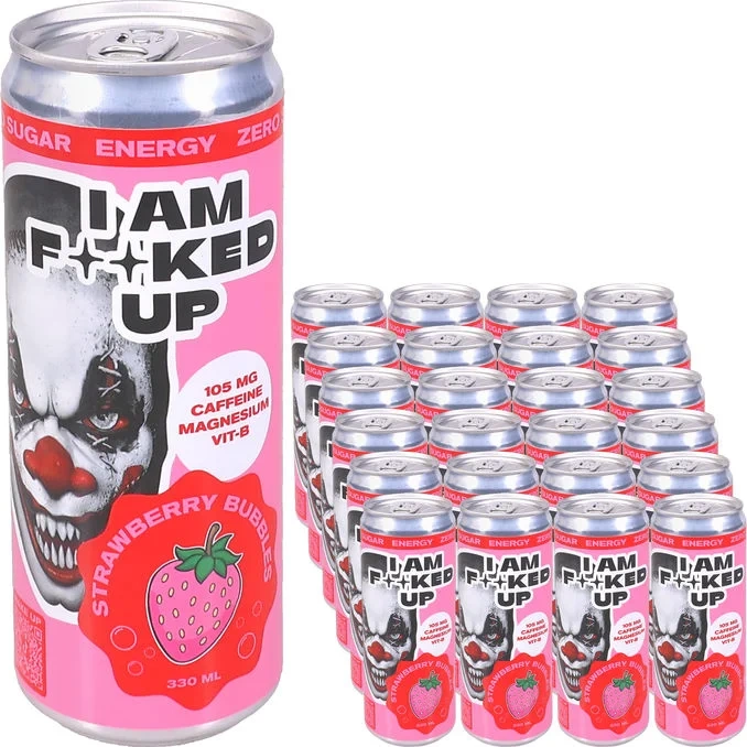 Energidryck Strawberry Bubbles 24-pack