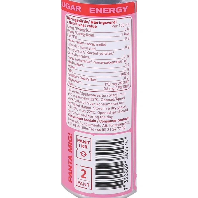 Energidryck Strawberry Bubbles 24-pack