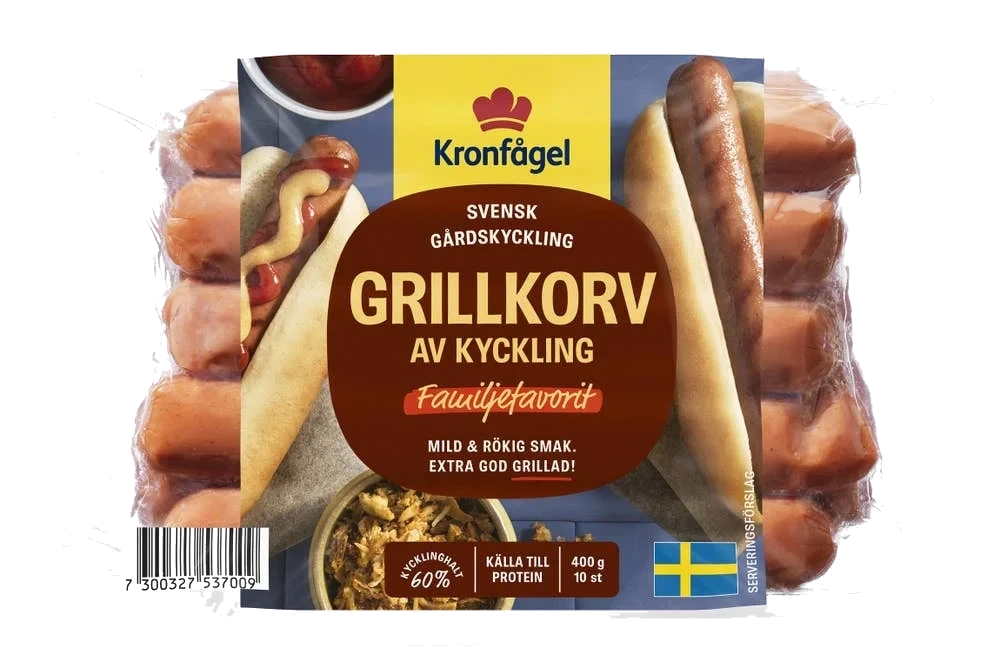 Grillkorv Kyckling Skinnfri 10-p