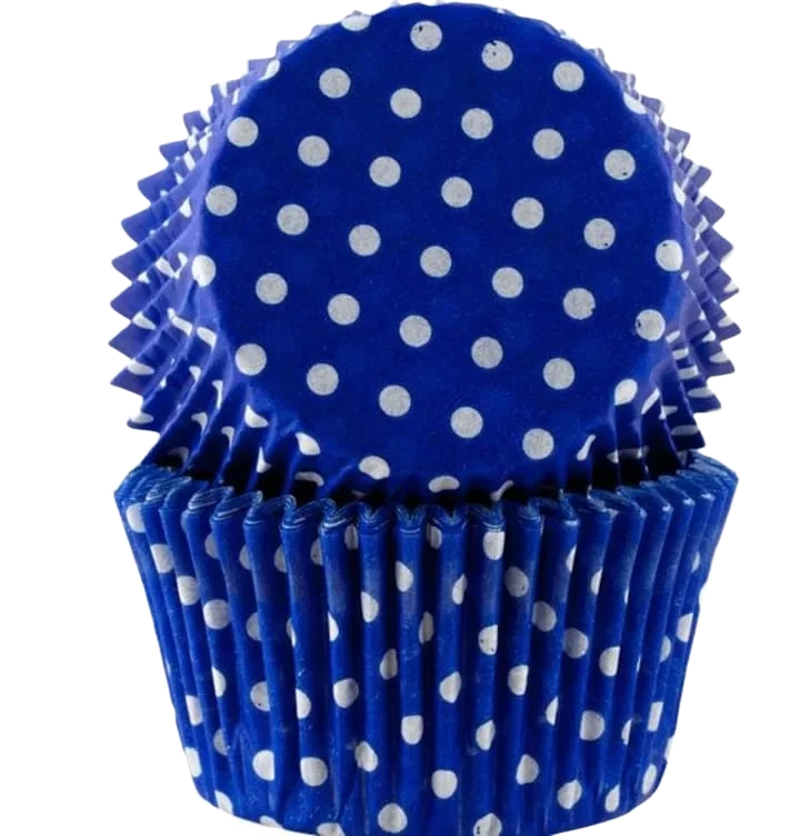 Muffinsformer Polkadott Blå 30stk Cacas