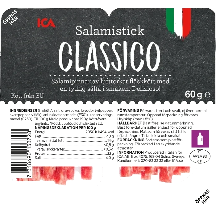 Salamisticks Classic 60g ICA