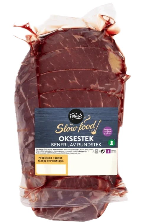 Oksestek Surret Benfri Ca1,4kg Folkets