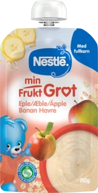 Min Fruktgrøt Eple&Banan 6mnd 110g Nestle