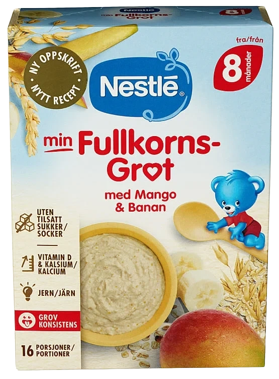 Min Fullkornsgrøt Mango Banan 410g