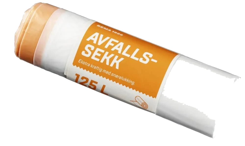 Avfallssekk Ekstra Kraftig med Snørelukking 6pk 1/3 Pall