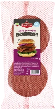 Hamburger m/Bacon 800g Frys