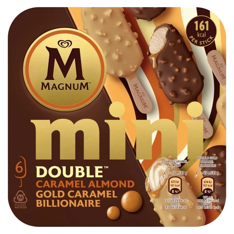 Magnum Småis Caramel 6x55ml