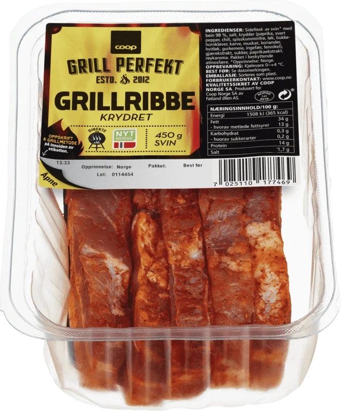 Coop Grill Perfekt Krydret Grillribbe 450g