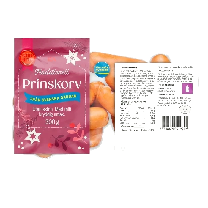 Prinskorv 300g ICA