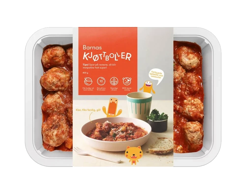 Barnas Kjøttboller i Tomatsaus