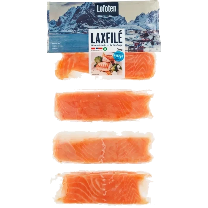 Laxfilé Fryst 4-p 500g Lofoten