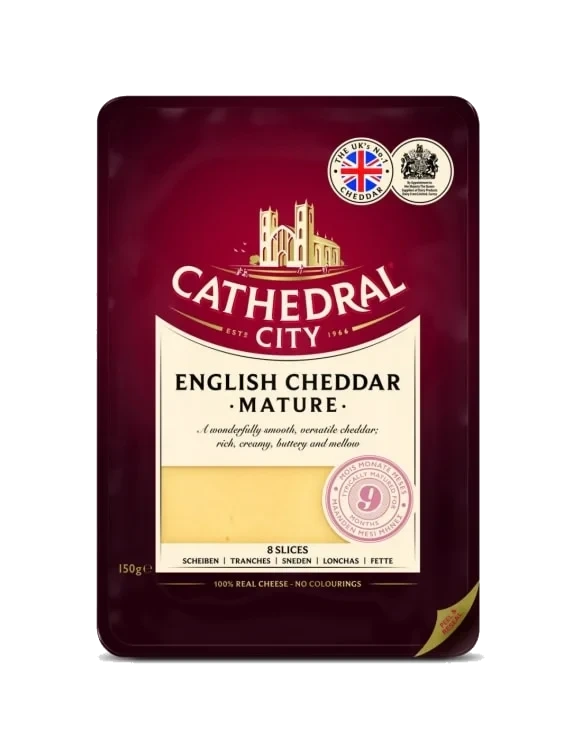 Cheddar skivet Mature 150g Cathedral City