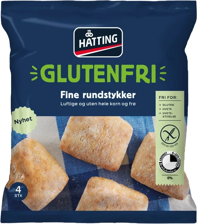 Rundstykker Fine Glutenfri 4stk 280g Hatting