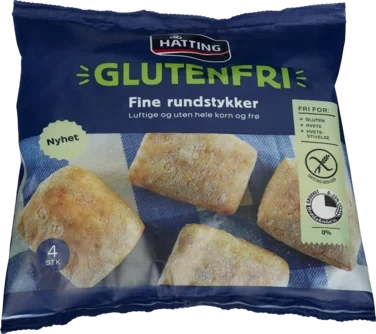 Rundstykker Fine glutenfri 4stk 280g Hatting