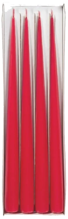 Festlys Rød 32cm 4stk Unik