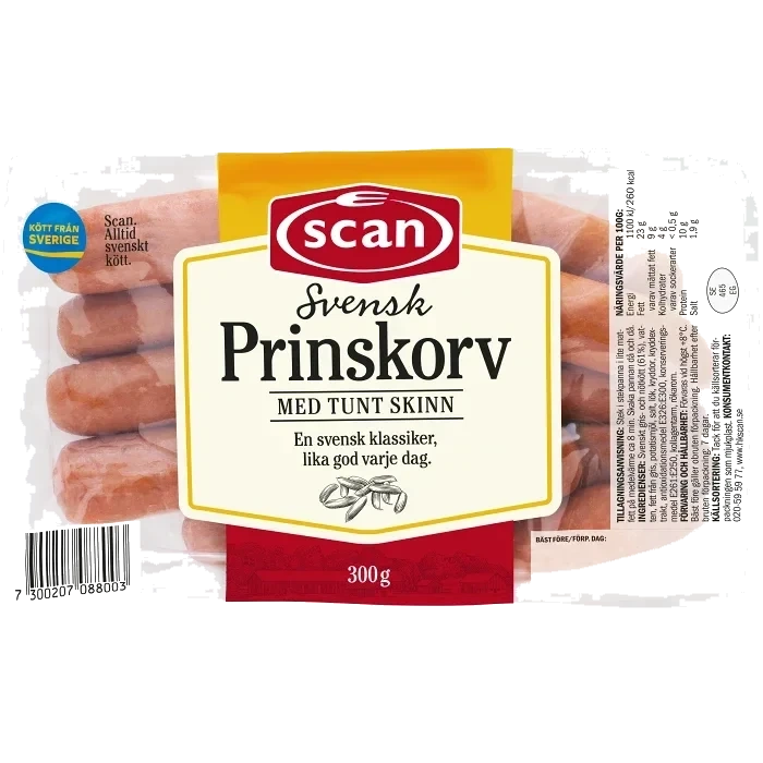 Prinskorv 300g Scan