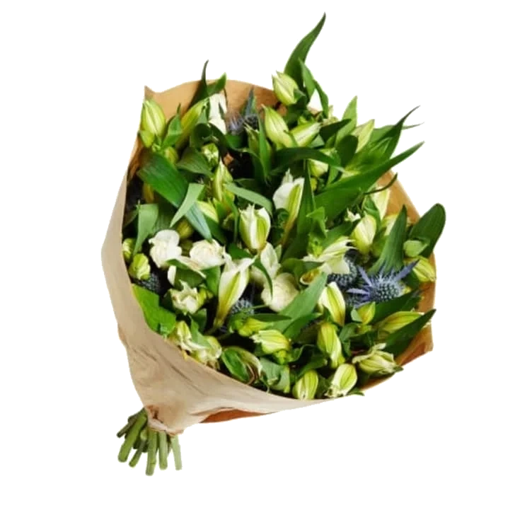 Helgebukett Alstromeria Grennellik Eryngium
