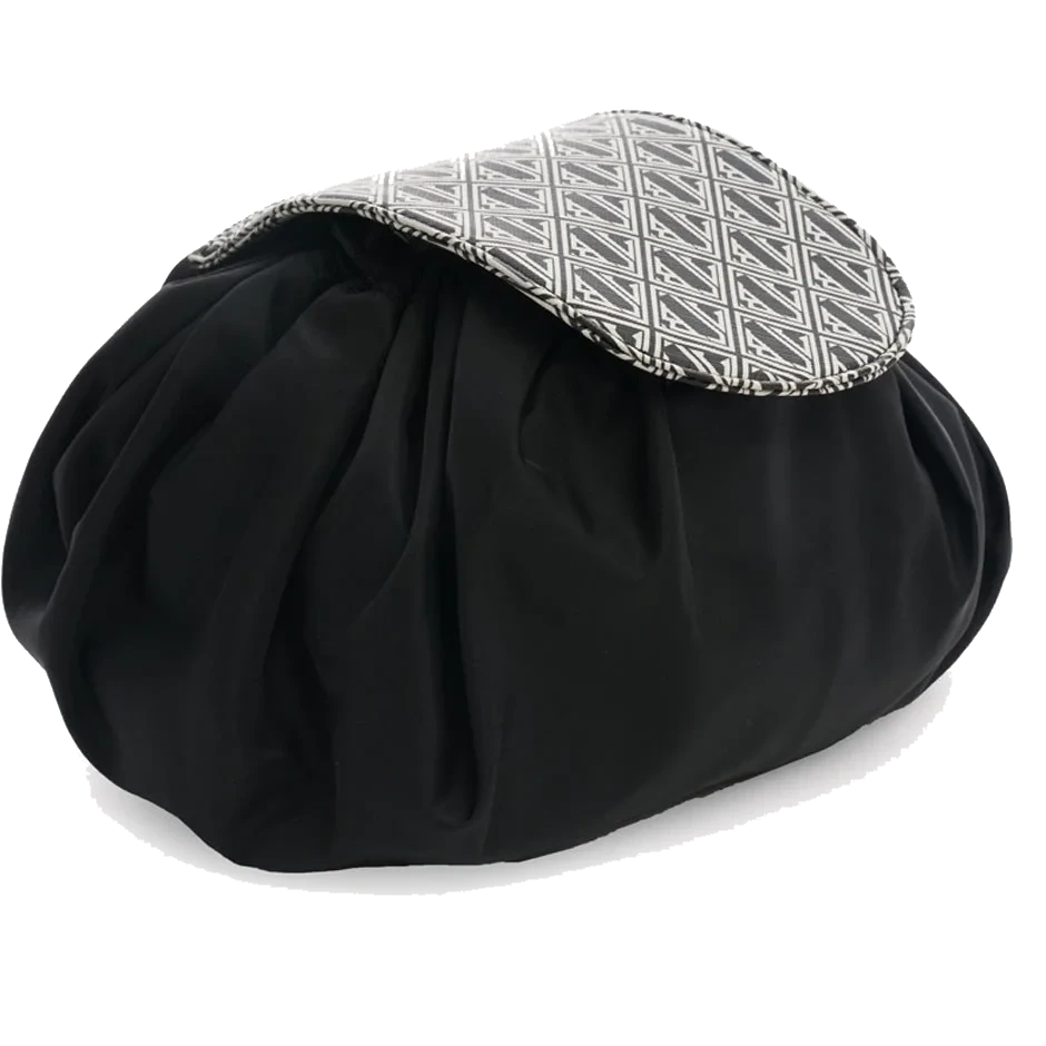 Ceannis JLB Round Drawstring Bag M Black-White