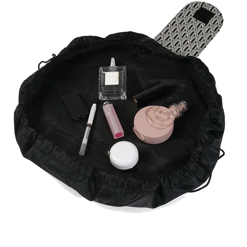 Ceannis JLB Round Drawstring Bag M Black-White