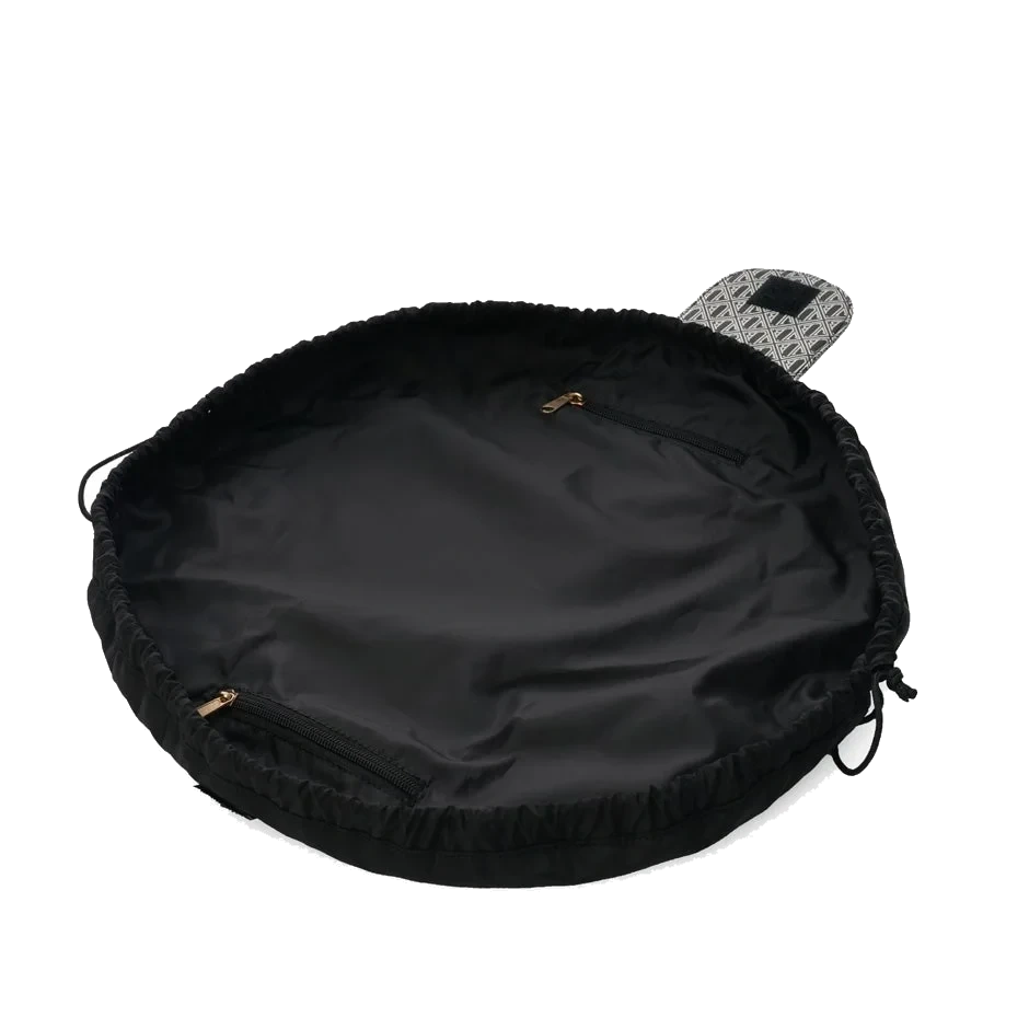 Ceannis JLB Round Drawstring Bag M Black-White