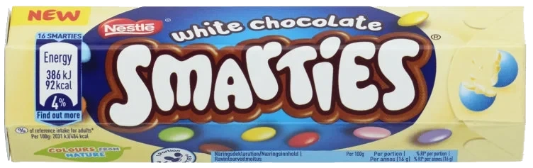 Smarties White Hexatube 34g