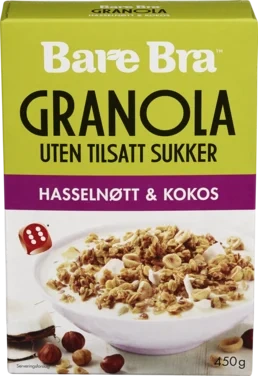 Bare Bra Granola Hasselnøtt Kokos 450g
