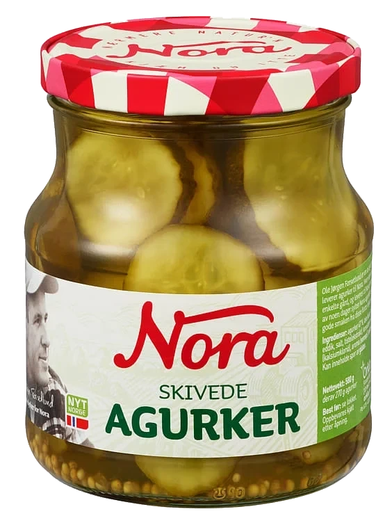 Agurker Skivede 580g Nora