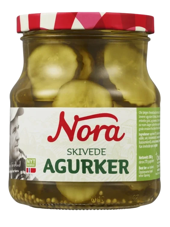Agurker Skivede 580g Nora