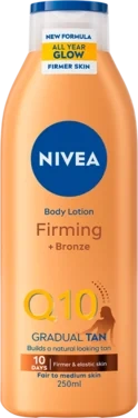Nivea Body Lotion Firming Q10 + Bronze Gradual Tan, 250ml