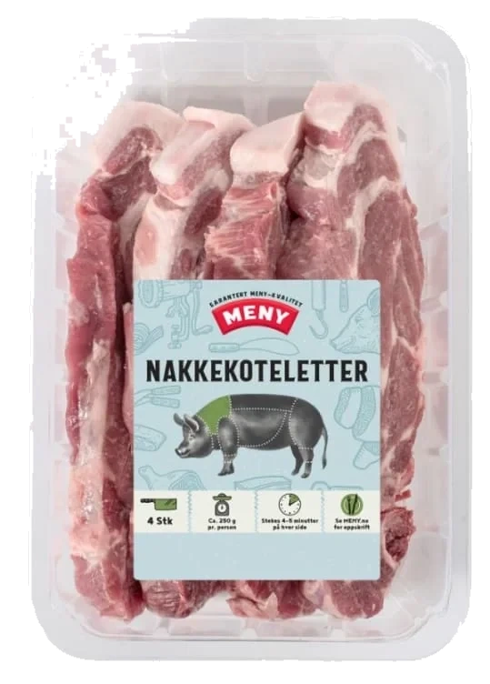Svin Nakkekotelett 4pk Meny