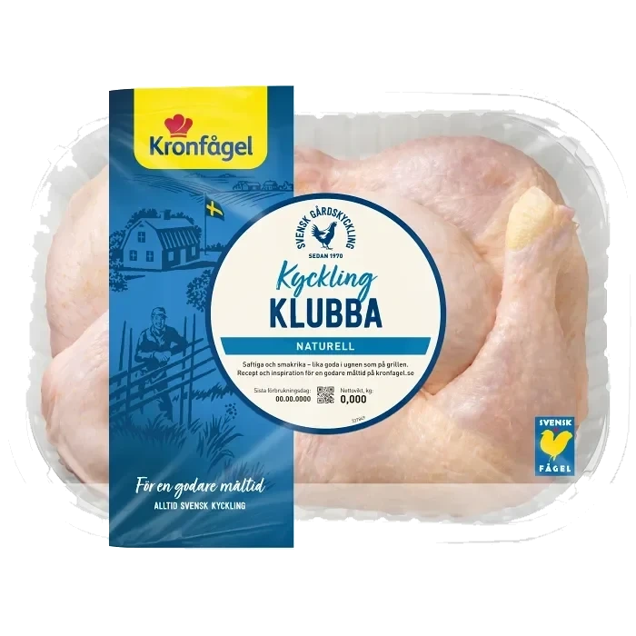 Kycklingklubba ca 825g Kronfågel
