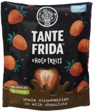 Choco Fruits Strawberries Milk Chocolate 100g Tante Frida