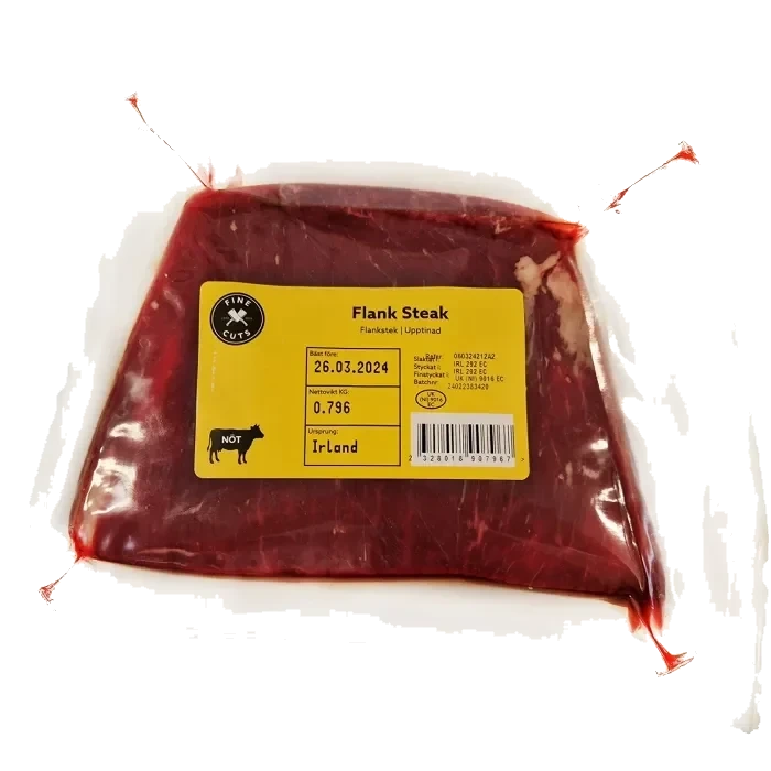 Flanksteak frystinad ca 1kg Hacksta Köttdisk