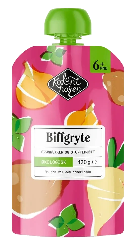 Biffgryte med grønnsaker