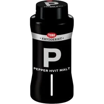 Pepper Hvit Malt 400g Toro Krydder