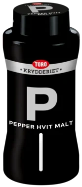 Pepper Hvit Malt 400g Toro Krydder