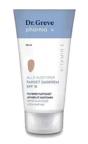 Dr Greve Pharma farget dagkrem uten parfyme SPF15 50 ml