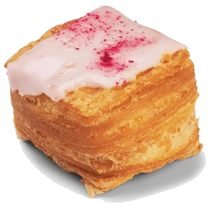 Bringebærkube m/Vaniljekrem 70g Bakehuset