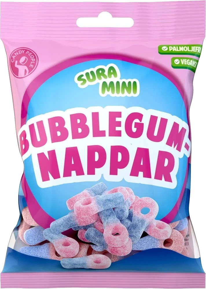 Bubblegumnappar Sura Mini