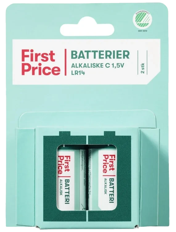 Batterier Lr14 1,5v 2pk First Price