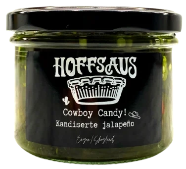 Hoffsaus Cowboy Candy - Kandisert Jalapeno Kandisert Jalapeño Glass- 254g