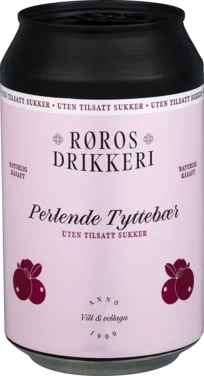 Perlende Tyttebærdrikk uten Tilsatt Sukker 0,33l bx Røros Drikkeri