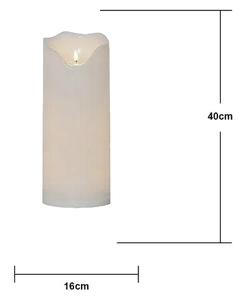 LED Blockljus Flamme Grand 16x40cm