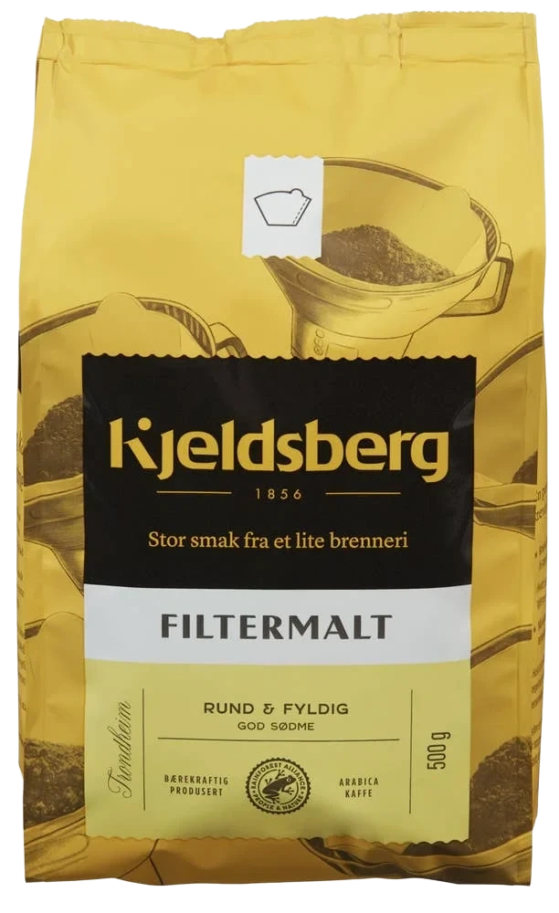 Filtermalt kaffe Rund og fyldig, 500 g