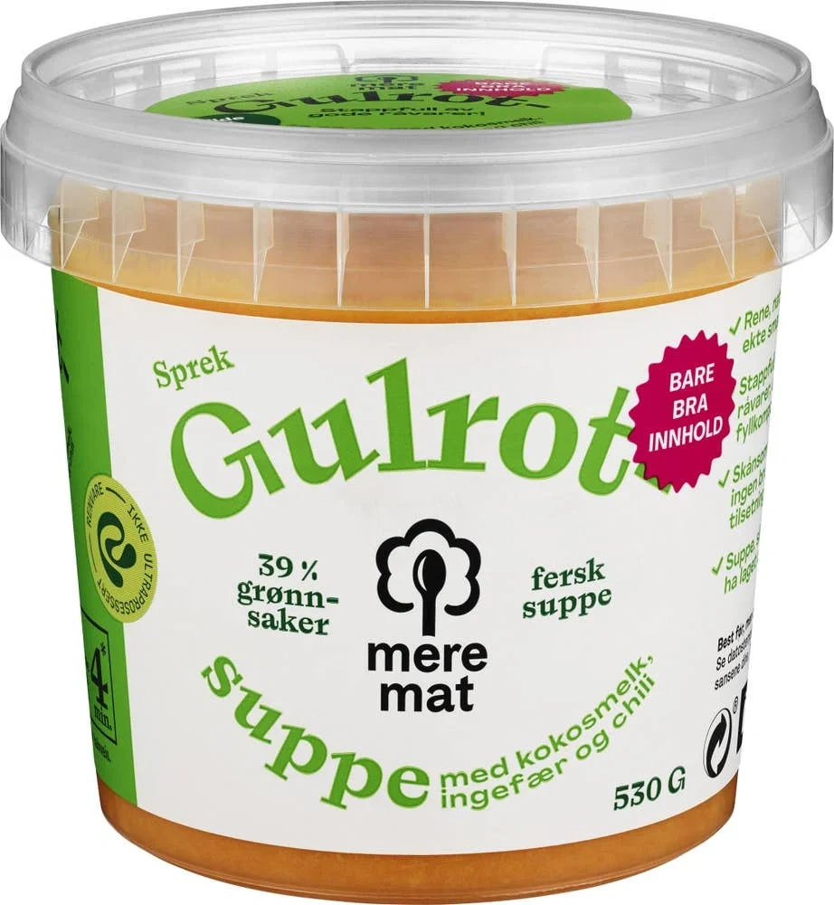 Suppe med gulrøtter, chili og ingefær