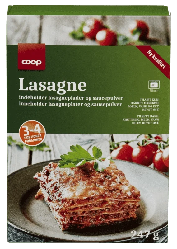 Coop Lasagne Ovnsrett 247g
